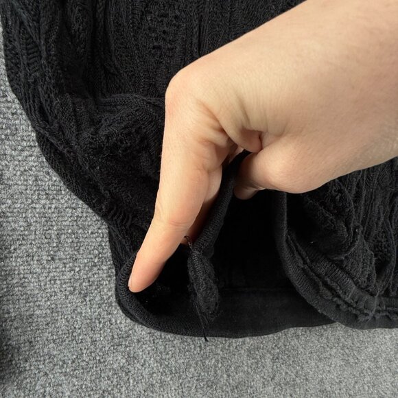 COOGI Australia Black 3D Textured Knit Sweater Pullover Cotton Small Ladies - Picture 13 of 16